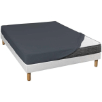 TERRE DE NUIT - DRAP HOUSSE JERSEY ANTHRACITE BONNET 30 CM 100% COTON BIOLOGIQUE 80X190 - ANTHRACITE