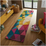 FLAIR RUGS - TAPIS MULTICOLORE EN LAINE GÉOMÉTRIQUE DESIGN FALMOUTH MULTICOLORE 60X230 - MULTICOLORE