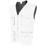 GILET SANS MANCHE REPORTER BLANC MULTIPOCHE BLANC L - BLANC