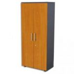 MT INTERNATIONAL ARMOIRE HAUTE PORTES PLEINES MT1 CONFORT MERISIER - DIMENSIONS : L80 X H182 X P43 CM