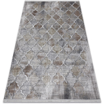 TAPIS LUCE 75 MODERNE MAROCAIN TRELLIS VINTAGE - STRUCTURAL GRIS / MOUTARDE GREY 154X220 CM