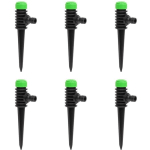 ARROSEURS ROTATIFS 6 PCS VERT ET NOIR 3X6X19,5 CM ABS ET PP - VIDAXL