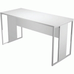 BUREAU PIEDS MÉTAL RAZOR - 140CM - BLANC/BLANC - ARTARREDI
