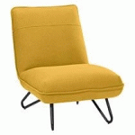 CHAISE EN TISSU DESIGN JAUNE