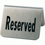 CHEVALET DE TABLE « RESERVED » APS, LOT DE 2, 5,5 X 5 CM CHACUN, HAUTEUR : 3,5 CM