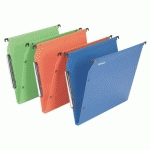 LOT DE 10 - DOSSIER SUSPENDU POUR ARMOIRES POLYPROPYLÈNE OPAQUE LMG ESSELTE FOND 15 MM COULEURS ASSORTIES