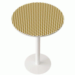 GUÉRIDON EASY OFFICE HAUT PIED MÉTAL PLATEAU DÉCOR SAFRAN - MANUTAN COLLECTIVITES