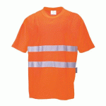 LOT DE 2 - PORTWEST S172 TEE-SHIRT CONFORT COTON ORANGE - TAILLE XXL