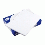 LOT DE 5 - PAPIER A4 BLANC 80 G CLAIREFONTAINE CLAIRALFA PERFORÉE 4 TROUS - RAMETTE DE 500 FEUILLES