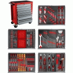 MW TOOLS - SERVANTE D'ATELIER COMPLÈTE STARTER 212 OUTILS MWE211G