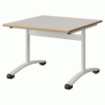 TABLE MALIBU 80X80 T3 DL STRA ALAISÉ BLC SEL W911/BLC 9016
