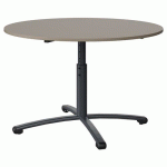 TABLE MALIBU Ø 120 T3/T6 PC STR ABS GRIS U727/GRIS 7016