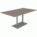 TABLE MENORCA 160X90 T6 ÉP. 24 MM STRAT ABS PRALINE/9006 - MOBIDECOR