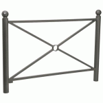 BARRIÈRE PROVINCE SIMPLE CROIX 1.57M BOULE ZINC GRIS PROCITY - PROCITY