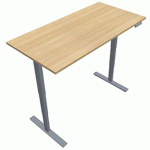 BUREAU MOTORISÉ L160XP80 CM ÉP.25 MM CHÊNE CLAIR/ALU - EOL