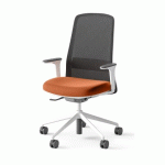 CHAISE DE BUREAU ROCKIT BLANCHE - ORANGE