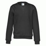 COTTOVER SWEATSHIRT COL ROND ENFANT - CERTIFIÉ GOTS NOIR - TAILLE 6 ANS