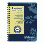 LOT DE 5 - CAHIER RECYCLÉ SPIRALE CLAIREFONTAINE FOREVER A4 21 X 29,7 CM - PETITS CARREAUX 100 PAGES