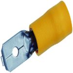 SACHET 100 COSSES PLATES 6.3MM MALE JAUNE