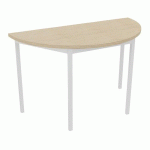 TABLE DE RÉUNION DEMI-LUNE TREFF 120X60 CHÊNE DE FIL/ BLANC