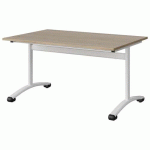 TABLE MALIBU 120X80 T4 DL STRA ABS CHÊNE 1146/BLC 9016