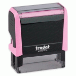 TAMPON TEXTE PERSONNALISABLE PRINTY 4914 TRODAT MONOCHROME 6 LIGNES - ROSE PASTEL