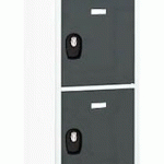 VESTIAIRE COLONNE 4 CASES - ELÉMENT SUIVANT - GRIS ANTHRACITE