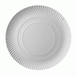 100 ASSIETTES PAPSTAR, CARTON « PURE », RONDES, Ø 32 CM X HAUTEUR : 2 CM, BLANCHES