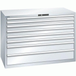 ARMOIRE GRIS CLAIR 1431X725X1000 AVEC 8 TIR. 75KG - LISTA