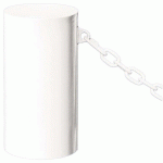 BORNE BARCELONE Ø 27 CM 1 ANNEAU - ZINC BLANC 9010 - PROCITY