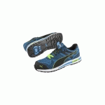 BASKETS DE SÉCURITÉ BASSE BLAZE KNIT LOW S1P HRO SRC BLEU/VERT P47 - PUMA - 643060-T.47