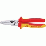 COUPE CÂBLE DOUBLE TRANCHANT 1000 VOLTS - KNIPEX KNIPEX