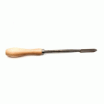GRATTOIR À LAME AFFÛTABLE CHROMÉE POLIE - MANCHE EN BOIS VERNI - LAME TRIANGULAIRE SAM OUTILLAGE