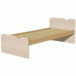 LIT IDENTITÉ SOMMIER AGGLO 90X200 FORME DÉCO ARGENT/PIN AVOLA - MANUTAN COLLECTIVITÉS