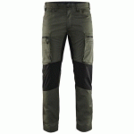 PANTALON DE TRAVAIL SERVICES STRETCH VERT ARMÉE/NOIR TAILLE 50C - BLAKLADER