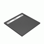 RECEVEUR DE DOUCHE EFFET PIERRE GRIS - CANIVEAU - 90 X 90 CM - PEDRA AURLANE