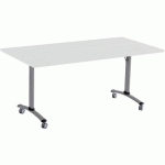 TABLE ABATTANTE HV3 120X80 BLANC 25MM - ALU