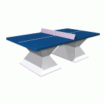 TABLE DE TENNIS DE TABLE RÉSITEC 60 MM SÉCURI PLATEAU BLEU - MANUTAN COLLECTIVITÉS