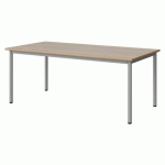 TABLE MALIBU 160X80 T4 4P STRA ALAISÉ ACACIA/GRIS 9006