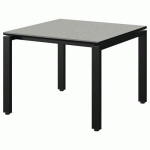 TABLE MALIBU 80X80 T3 SOUDÉ ST ISOSON GRIS 1400/NO NOIR 9005