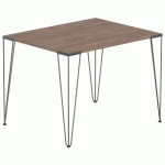 TABLE RÉUNION LORI 100 X 70 CM PLATEAU NOYER PIED NOIR - MBA