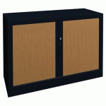 ARMOIRE À RIDEAUX 100 X 69 CM HÊTRE/ANTHRACITE - MANUTAN COLLECTIVITÉS