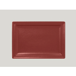 ASSIETTE PLATE RECTANGULAIRE ROUGE PORCELAINE 33X23 CM NEO FUSION RAK