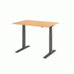 BUREAU ÉLECTRIQUE SÉRIE XMKA 120CM HÊTRE/ANTHRA - HAMMERBACHER
