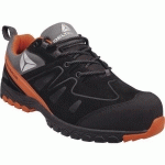 CHAUSSURES BASSE CROUTE VELOURS S3 HRO SRC NOIR/ORANGE - 47 - DELTA PLUS