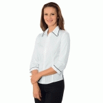 CHEMISE KYOTO MANCHES 3/4 BLANC NOIR