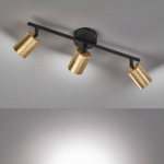FISCHER & HONSEL SPOT PLAFOND LED VANO FEUILLE D’OR, 3 LAMPES, LONG