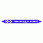 LOT DE 3 - MARQUEUR TUYAUTERIE - HYPOCHLORITE DE SODIUM - VINYLE LAMINÉ 250 X 26 MM