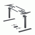 PIEDS DE BUREAU MOTORISÉS RÉGLABLES EN HAUTEUR - STEELFORCE PRO 470 SLS - NOIR HETTICH