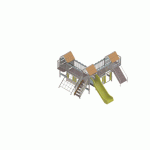 STRUCTURE CITADELLE FORTIN - ACIER - SCELLEMENT - POLY - ORANGE/BLEU-WIKI CAT - MANUTAN COLLECTIVITÉS